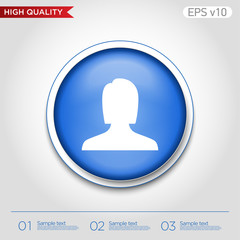 User icon. Button with user icon. Modern UI vector.