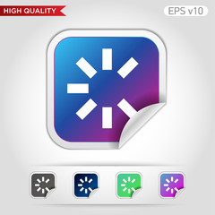 Loading icon. Button with loading icon. Modern UI vector.