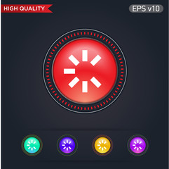 Loading icon. Button with loading icon. Modern UI vector.