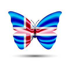 butterfly flag iceland
