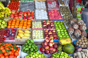 Gemuesemarkt in Fujairah, Vereinigte Arabische Emirate, Arabische Halbinsel, Naher Osten