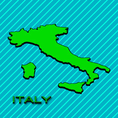 Abstract map of Italy. Abstract background.