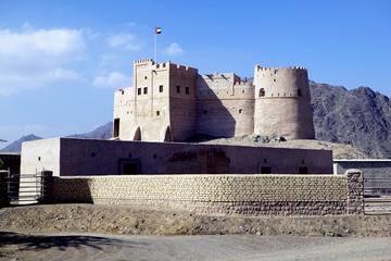 Fort in Old Fujairah, Freiluftmuseum, Vereinigte Arabische Emirate, Arabische Halbinsel, Naher Osten