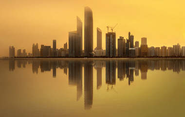 Naklejka premium Abu Dhabi Skyline