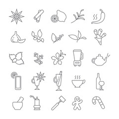 Icons with mulled wine.