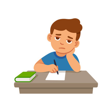 recommend clip art: Bored kid at school