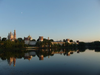 Fototapeta na wymiar View at Novodevichy Monastery in Moscow. Russia.