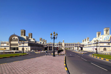 Fototapeta na wymiar Blue Souk, Aouk-al-Markazi Shopping in Sharjah City, Vereinigte Arabische Emirate, Arabische Halbinsel, Naher Osten