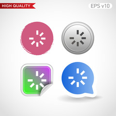 Fototapeta premium Loading icon. Button with loading icon. Modern UI vector.