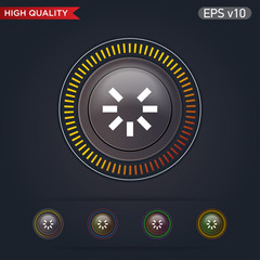 Loading icon. Button with loading icon. Modern UI vector.
