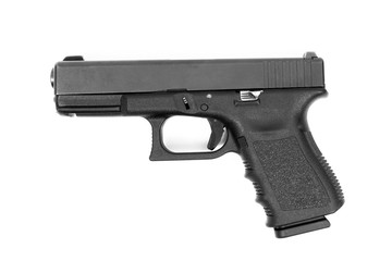 Handgun 9 mm  isolated on white background