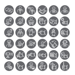 Icons with business people.