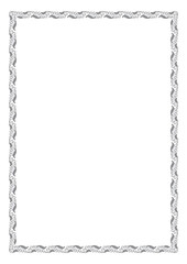 Ornate rectangular black frame, A4 page proportions.