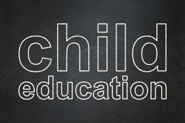 Studying concept: Child Education on chalkboard background