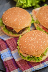 home made burgers