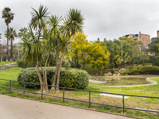 Parque de la guineueta en Barcelona,Cataluña, España