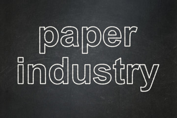 Manufacuring concept: Paper Industry on chalkboard background