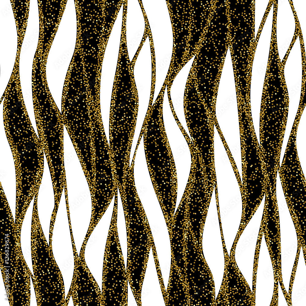 Poster Seamless vector wave pattern for textile and decoration.