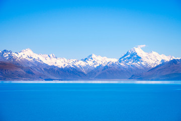 Scenic view of Lake Pukaki and Mt Cook, New Zealand