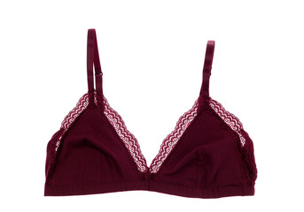 Crimson bra with lace