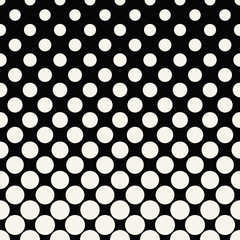  circles halftone seamless geometric gradient black and white  pattern