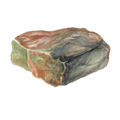 Watercolor Illustration sea stones1
