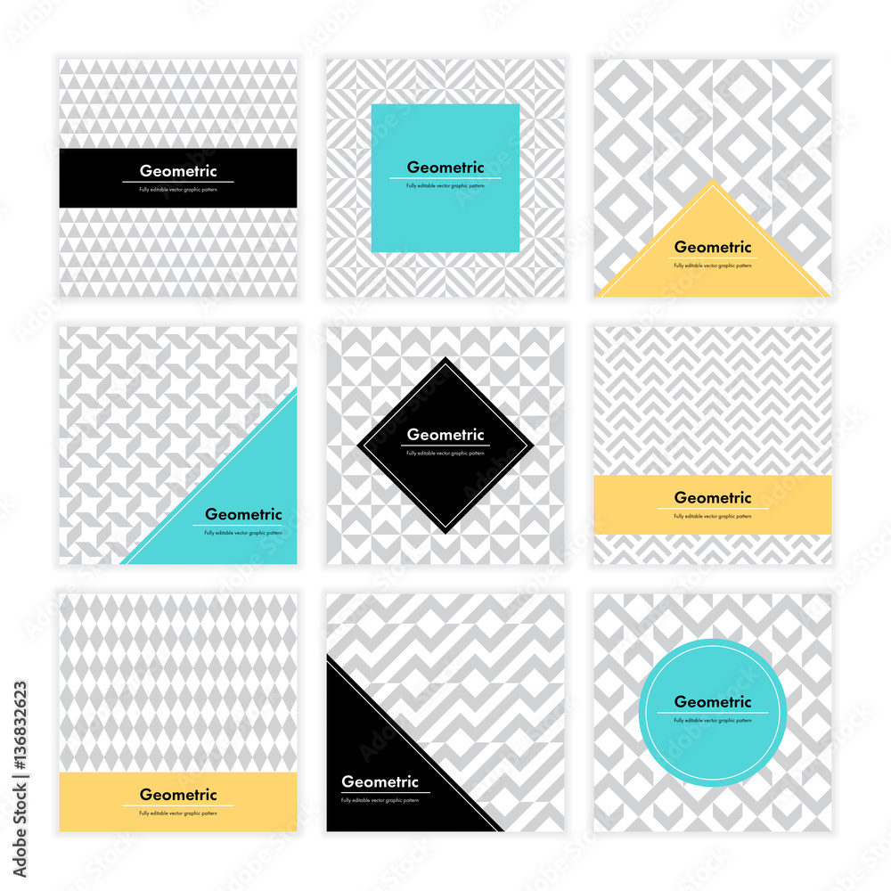 Poster geometric texture set 003
