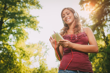 Listening Music In The Nature