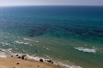 The sea is transparent.