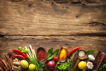Various herbs and spices