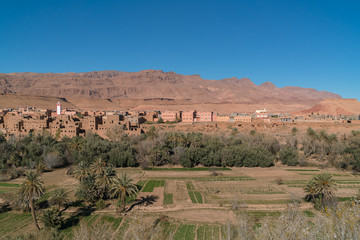 Fototapeta na wymiar Town and oasis of Tinerhir, Morocco