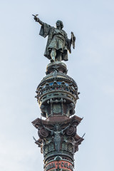 Fototapeta na wymiar Christopher Columbus Monument (1888). Barcelona, Spain.