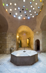 Interior of historical traditional bathhouse (Hamam Inal)