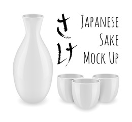 Japanese sake mock up