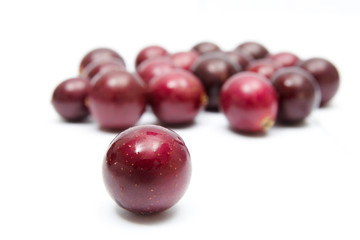 Muscadines on white
