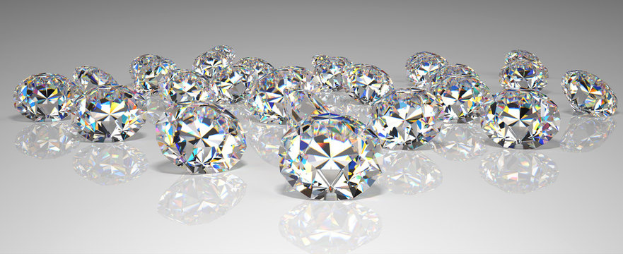 scattering of precious stones