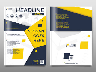 Business vector set. Brochure template layout, cover design, mag