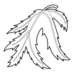 Leaf icon, outline style