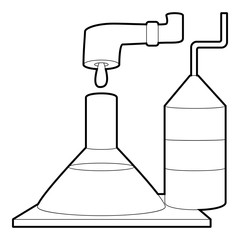 Factory lab icon, outline style