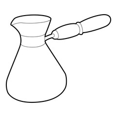 Cezve icon, outline style