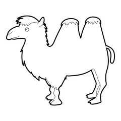 Camel icon, outline style