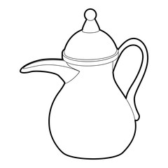 Teapot icon, outline style