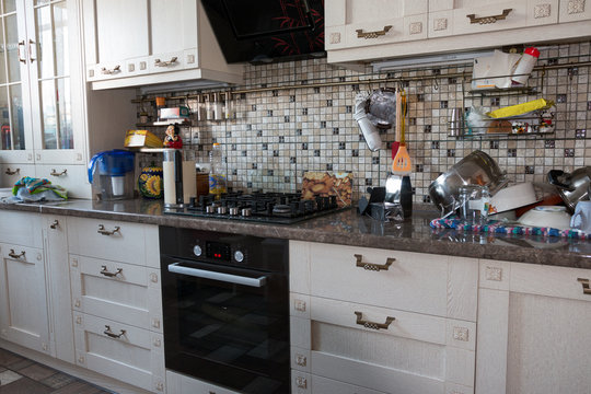 kitchen furniture, kitchen utensils and gas appliances in the ap