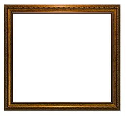 Framework in antique style. classy gilded frame - square shape