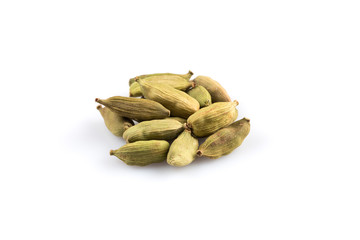 cardamom pods isolated on white