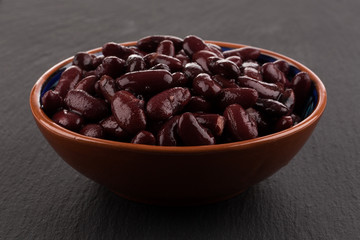 Red kidney beans in a dish