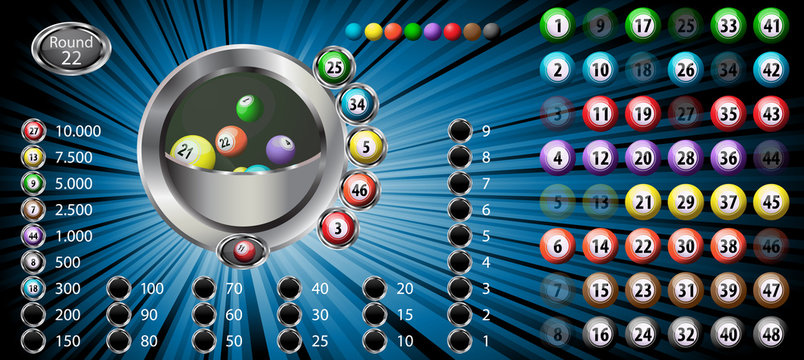Lucky six bingo balls