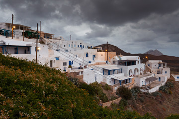 View of Chora village on Anafi island.