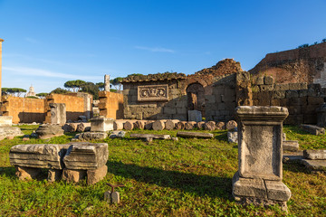 Rome. Italy. Roman Forum: the ruins of the Basilica Aemilia, 179 BC