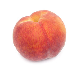 Fresh red peach isolated on white